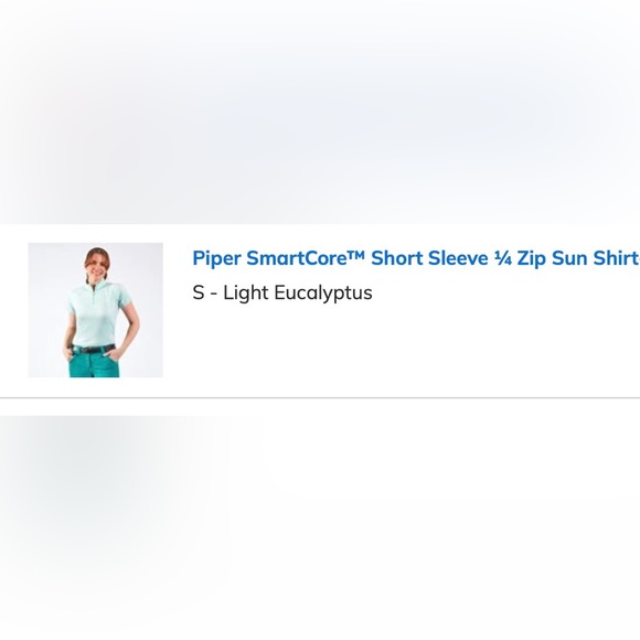NWT SmartPak Piper SmartCore™ Short Sleeve ¼ Zip Sun Shirt - Picture 6 of 7